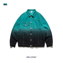 Load image into Gallery viewer, INFLATION FW Men Denim Jacket Tie Dye Wash Loose Fit Men Jeans Denim Jacket Oversized Streetwear Men Denim Jacket Coat 9733W